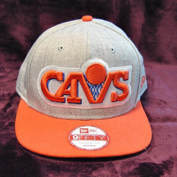 Cleveland Cavaliers New Era 9Fifty Orange & Gray Snap Back Hat (OSFM) - Picture 1 of 10